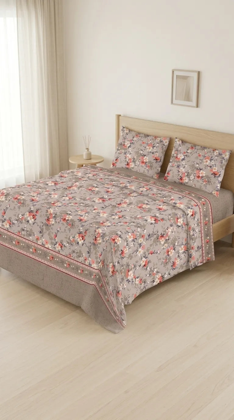 Stylo King Bed Sheet Grey HT115607