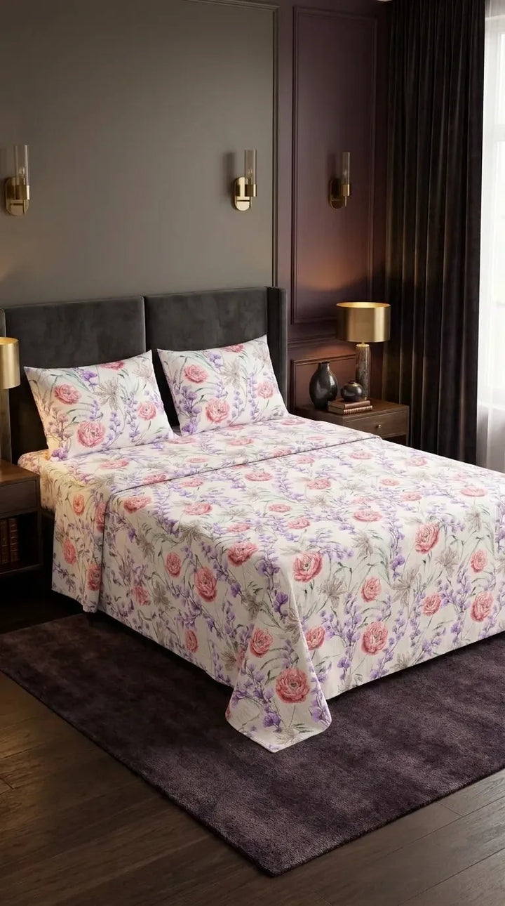 Stylo King Bed Sheet White HT115709