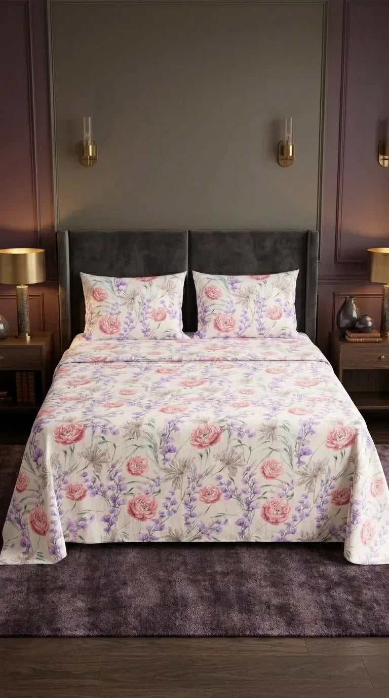 Stylo King Bed Sheet White HT115709