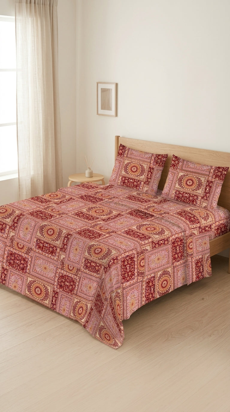 Crystal Cotton Double Bed Sheet HT110807