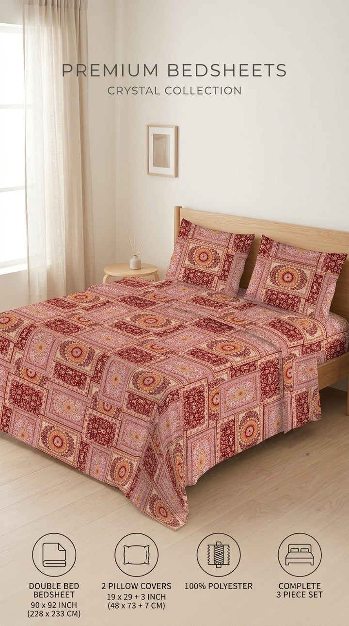 Crystal Cotton Double Bed Sheet HT110807