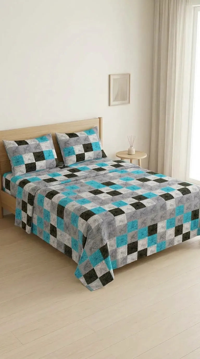 Stylo King Bed Sheet Ferozy HT116017