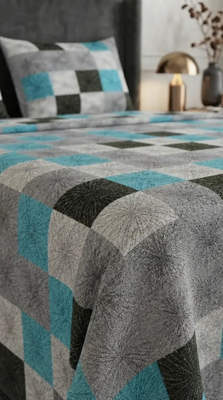 Stylo King Bed Sheet Ferozy HT116017