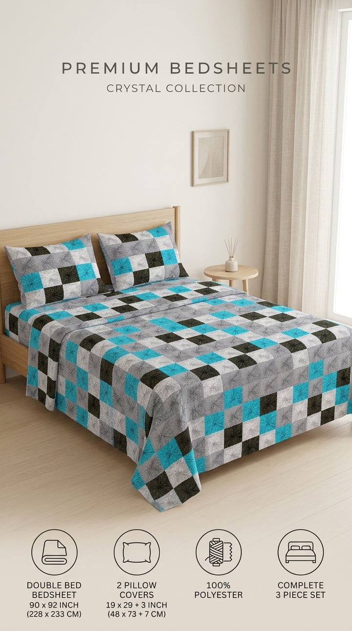 Crystal Cotton Double Bed Sheet HT110807