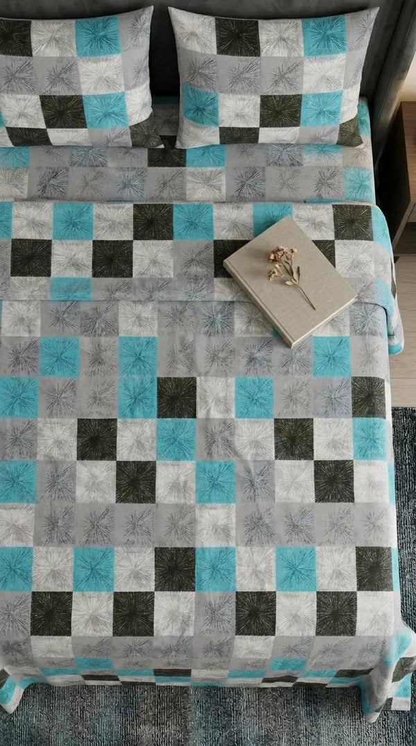 Stylo King Bed Sheet Ferozy HT116017