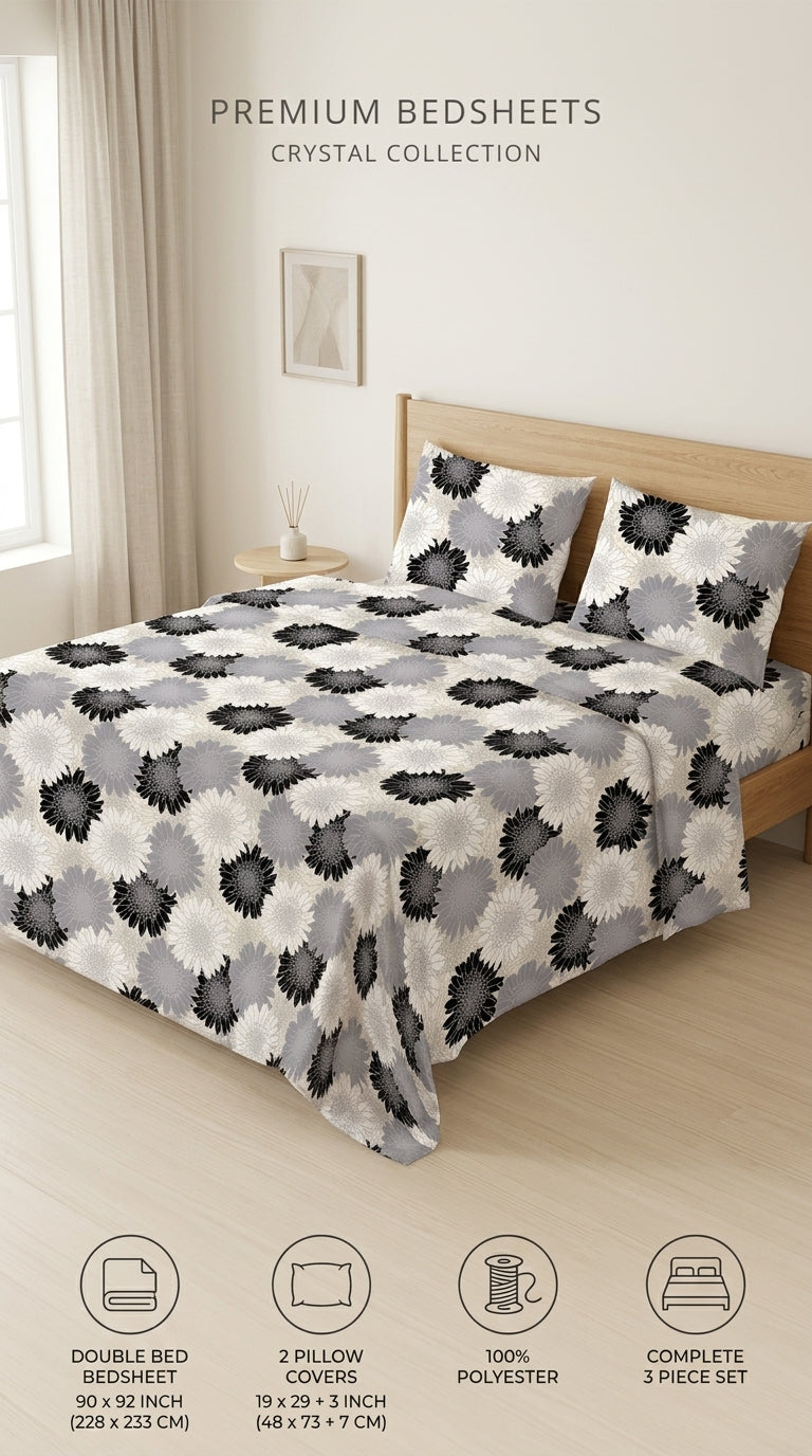 Crystal Cotton Double Bed Sheet HT110807