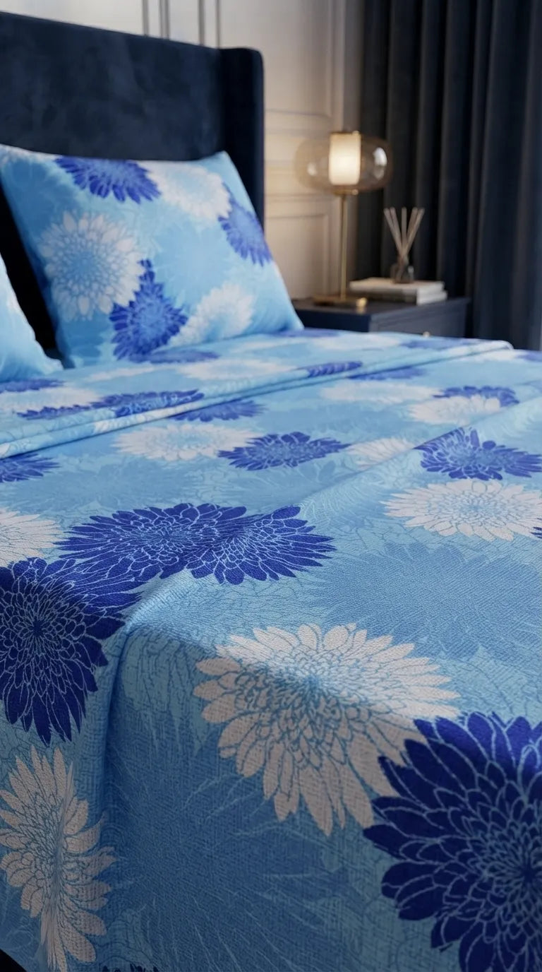 Stylo King Bed Sheet Sky Blue HT116290