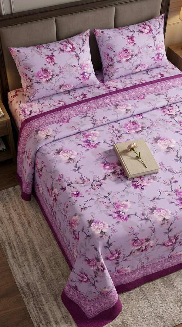 Stylo King Bed Sheet Purple HT116566