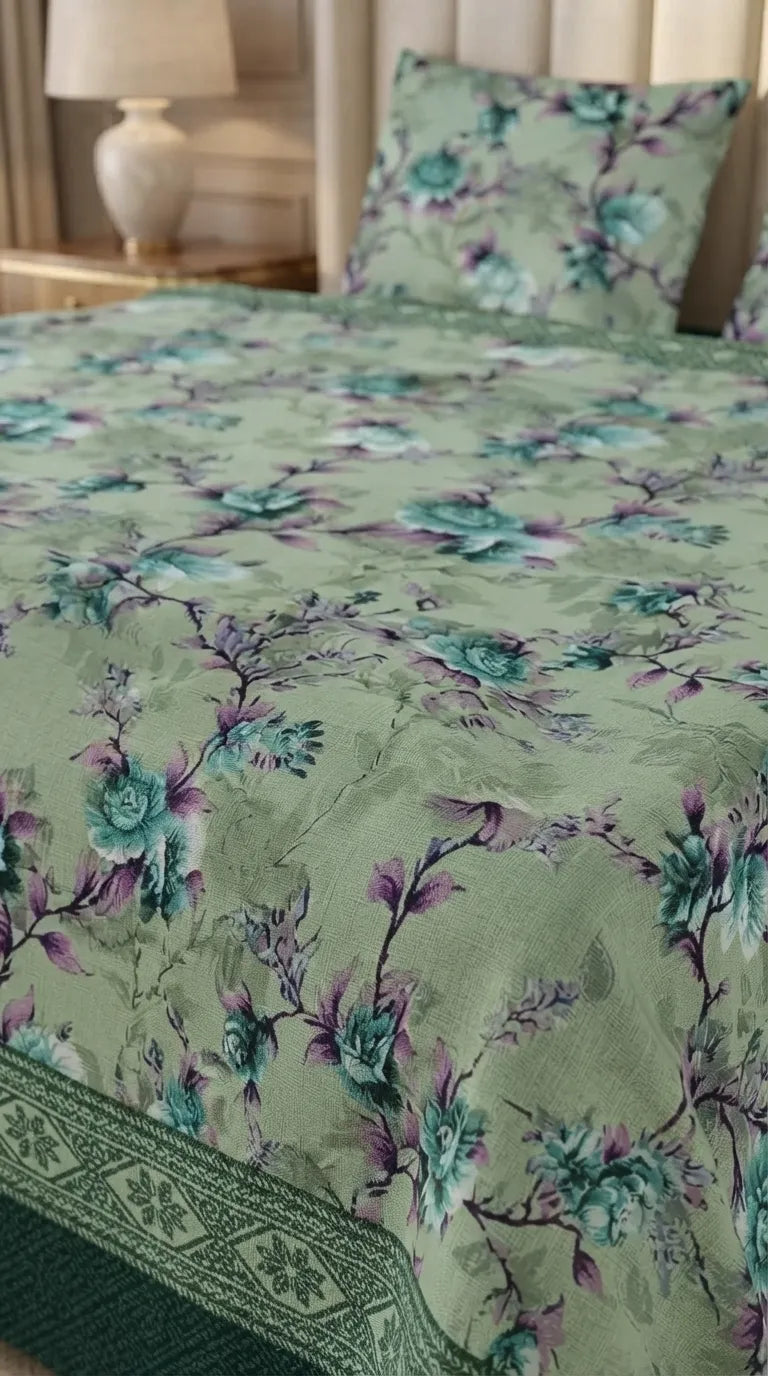 Stylo King Bed Sheet Green HT116511