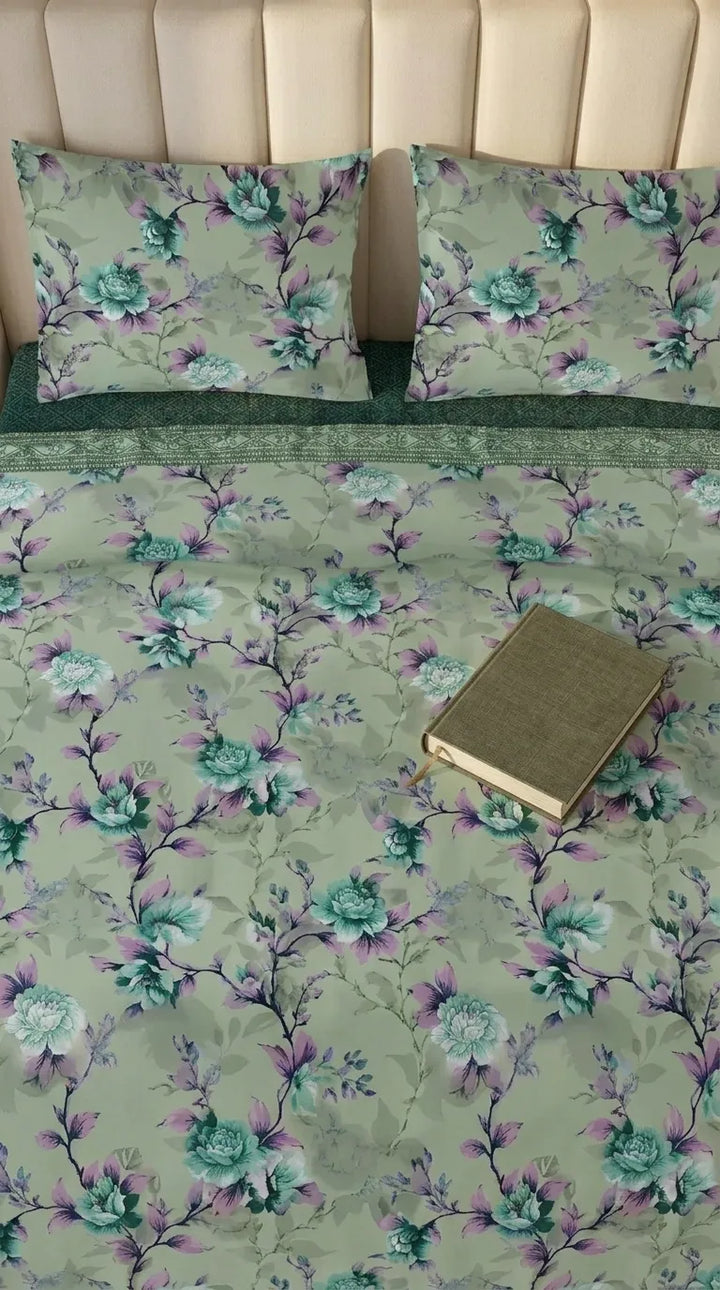 Stylo King Bed Sheet Green HT116511