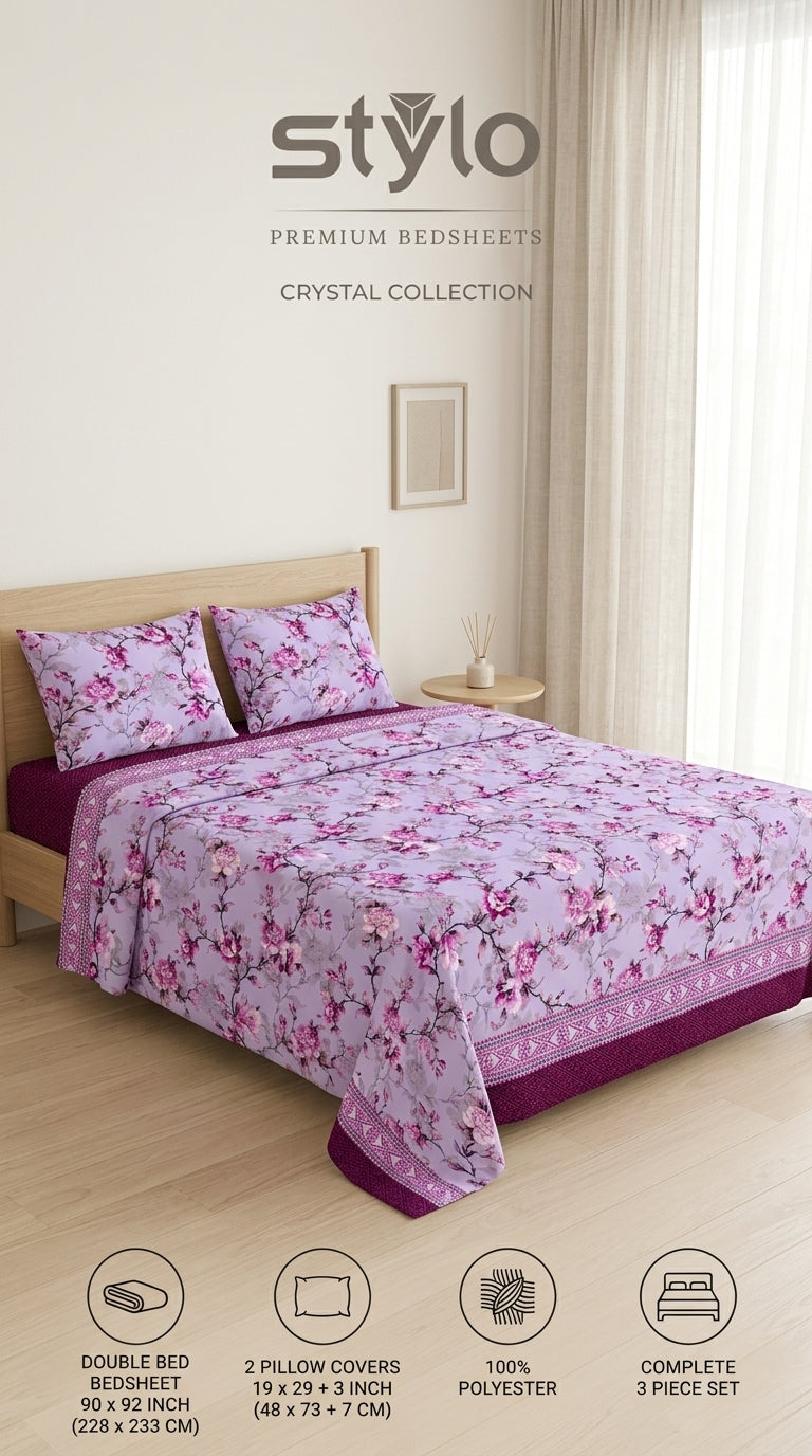 Crystal Cotton King Bed Sheet HT116566