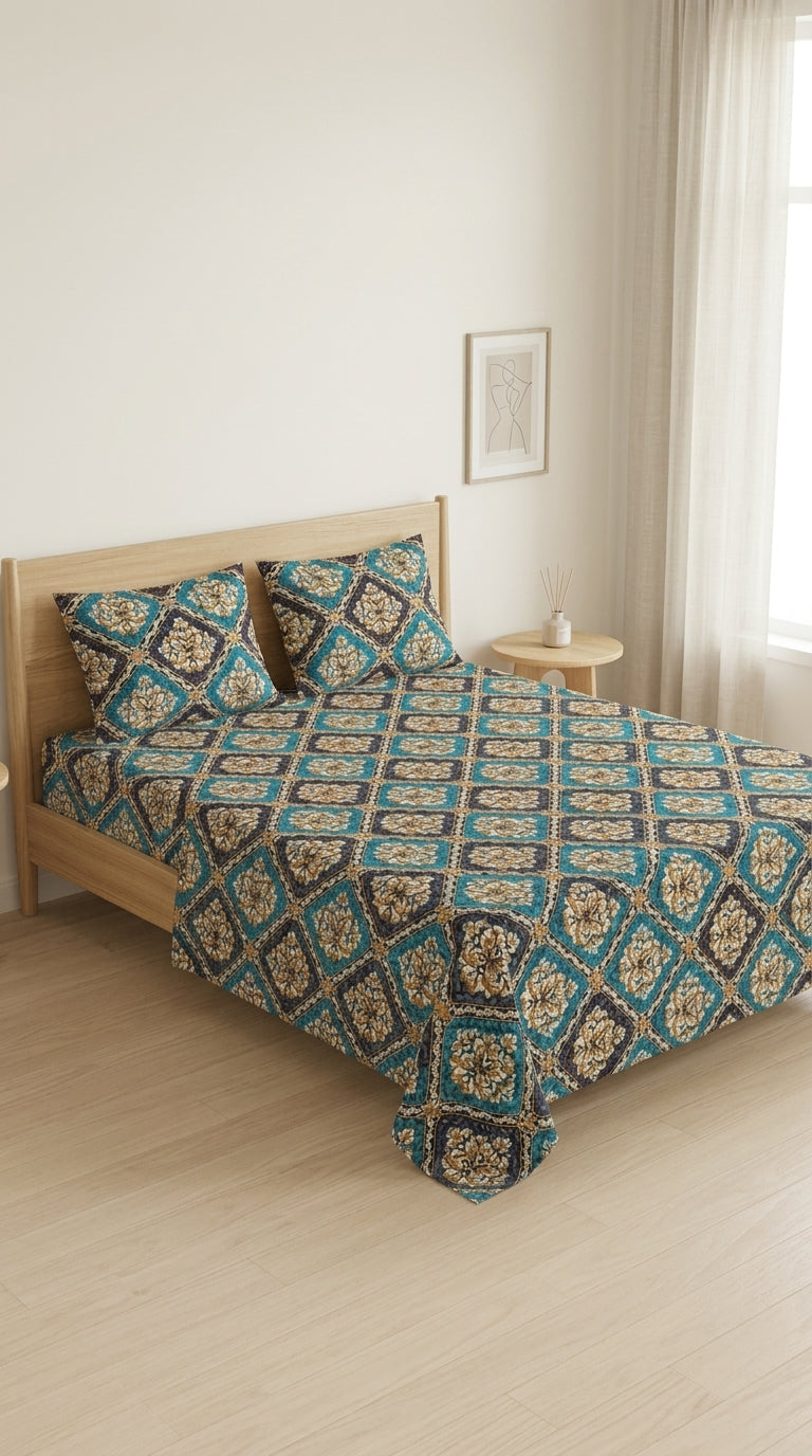 Crystal Cotton Double Bed Sheet HT110807