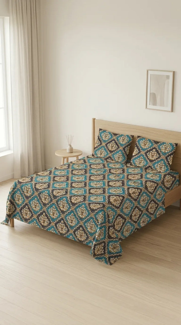 Stylo King Bed Sheet Green HT116611