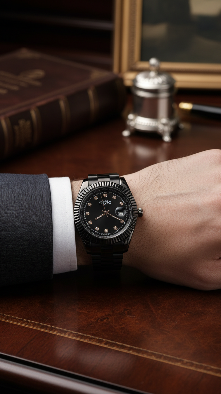 BLACK GENTS WATCH J33917