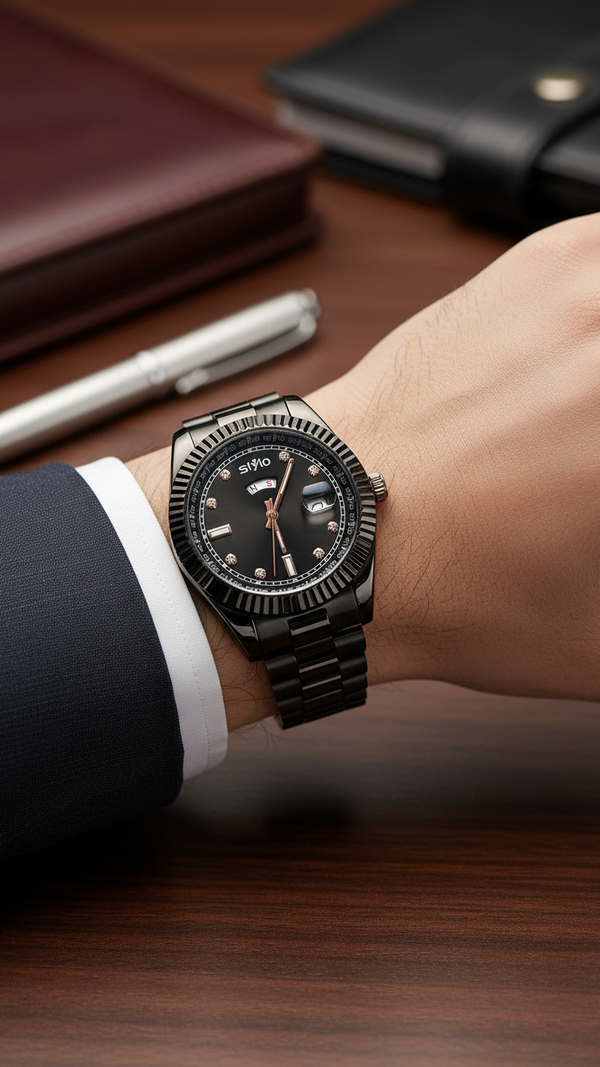 BLACK GENTS WATCH J33927