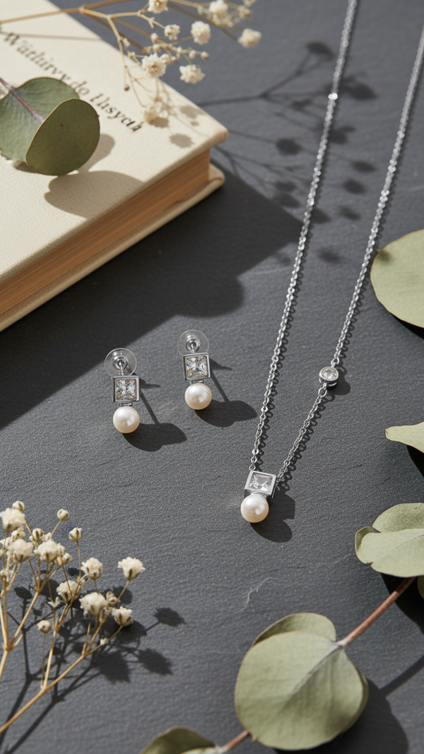 SILVER PENDANT SET J42960