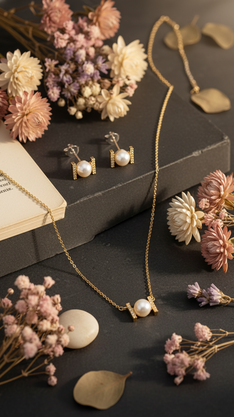 GOLDEN PENDANT SET J42961