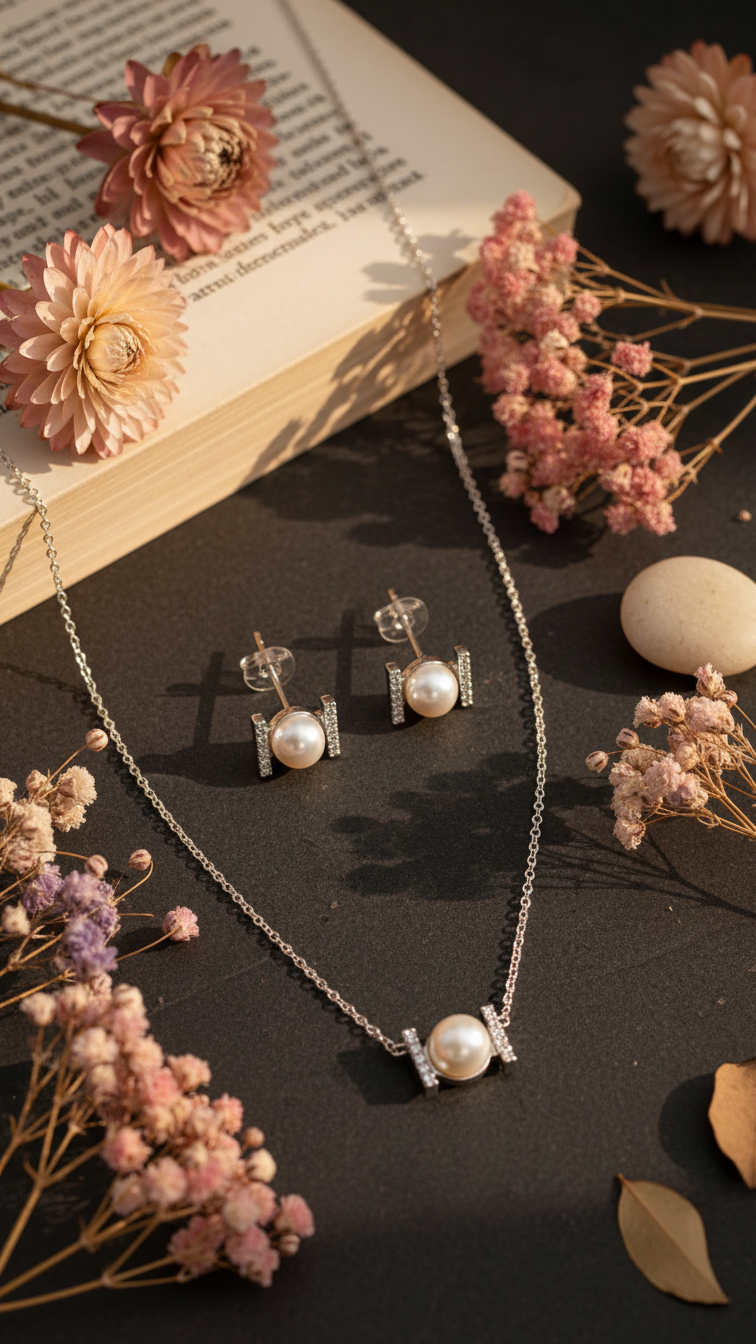 SILVER PENDANT SET J42961