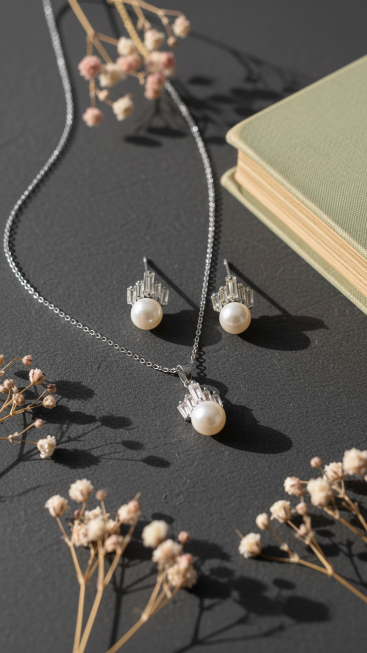 SILVER PENDANT SET J42964