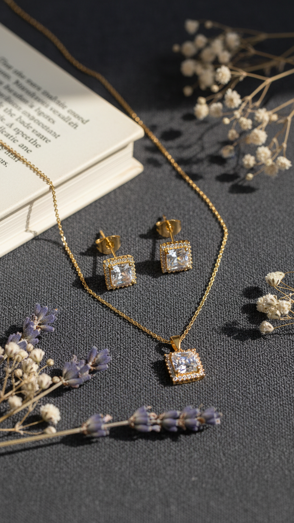 GOLDEN PENDANT SET J42968