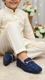 Boys Navy Formal Moccasin KD0284