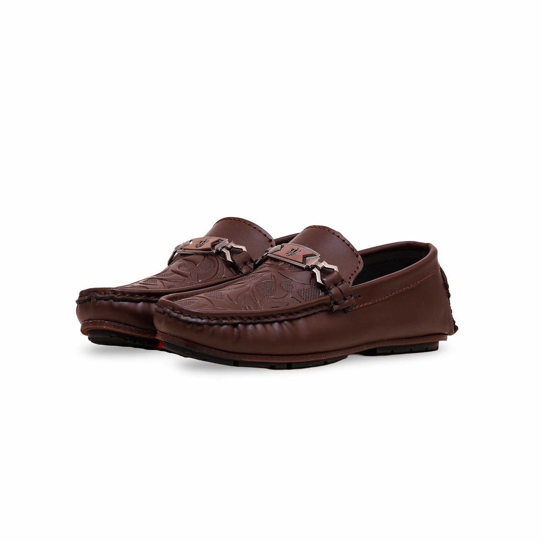 Boys Coffee Formal Moccasin KD0828