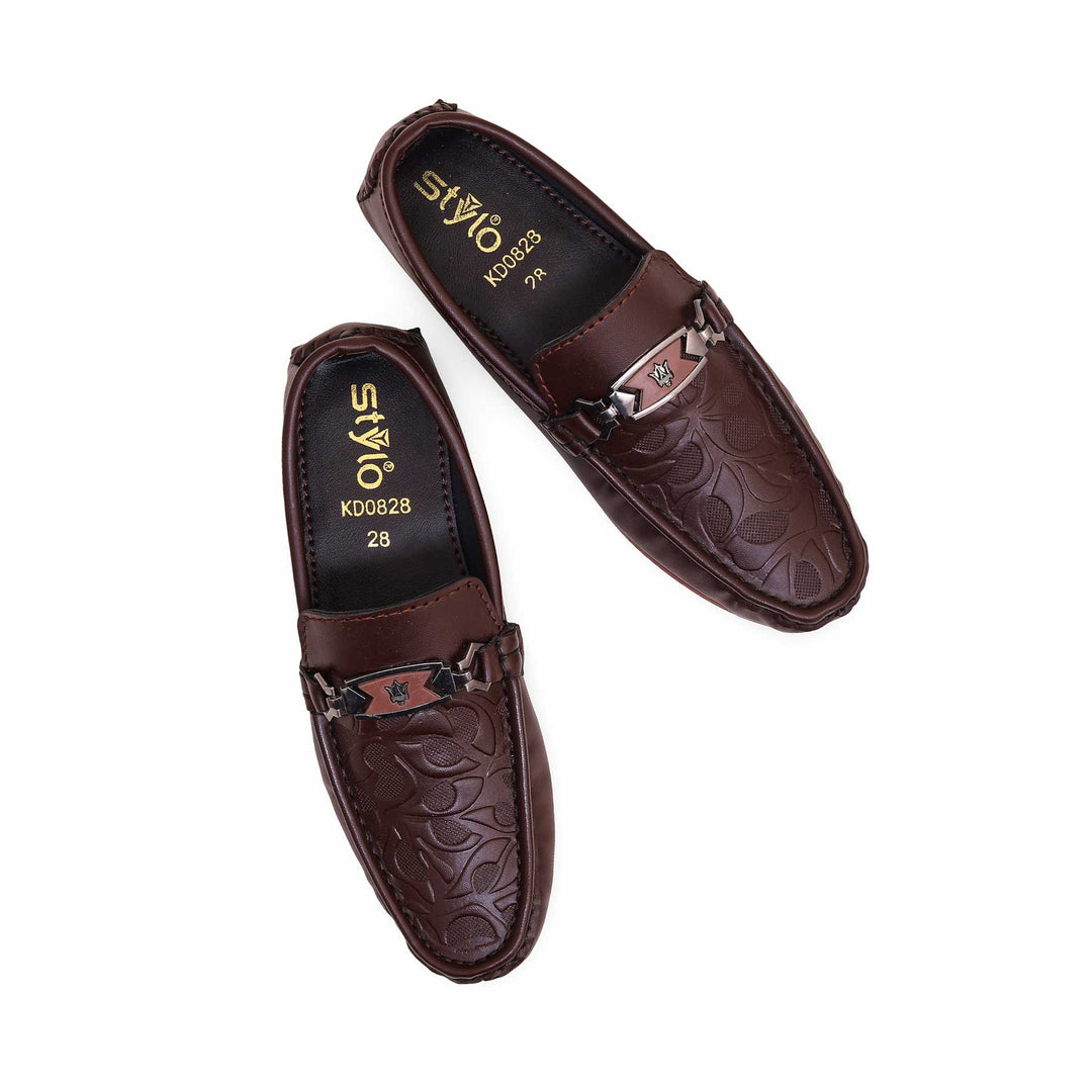 Boys Coffee Formal Moccasin KD0828