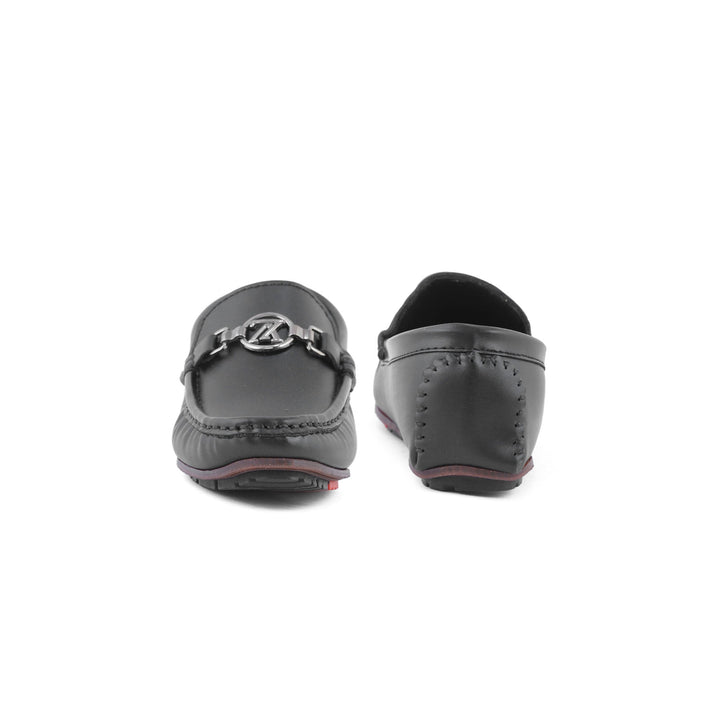 Boys Black Formal Moccasin KD0834