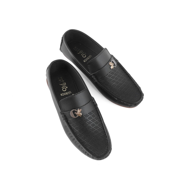 Boys Black Formal Moccasin KD0835