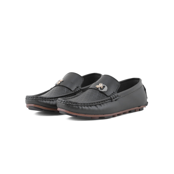 Boys Black Formal Moccasin KD0835