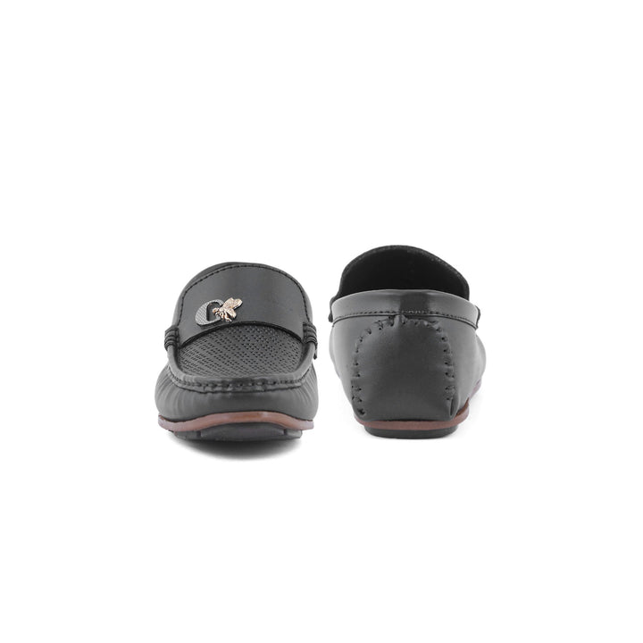 Boys Black Formal Moccasin KD0835