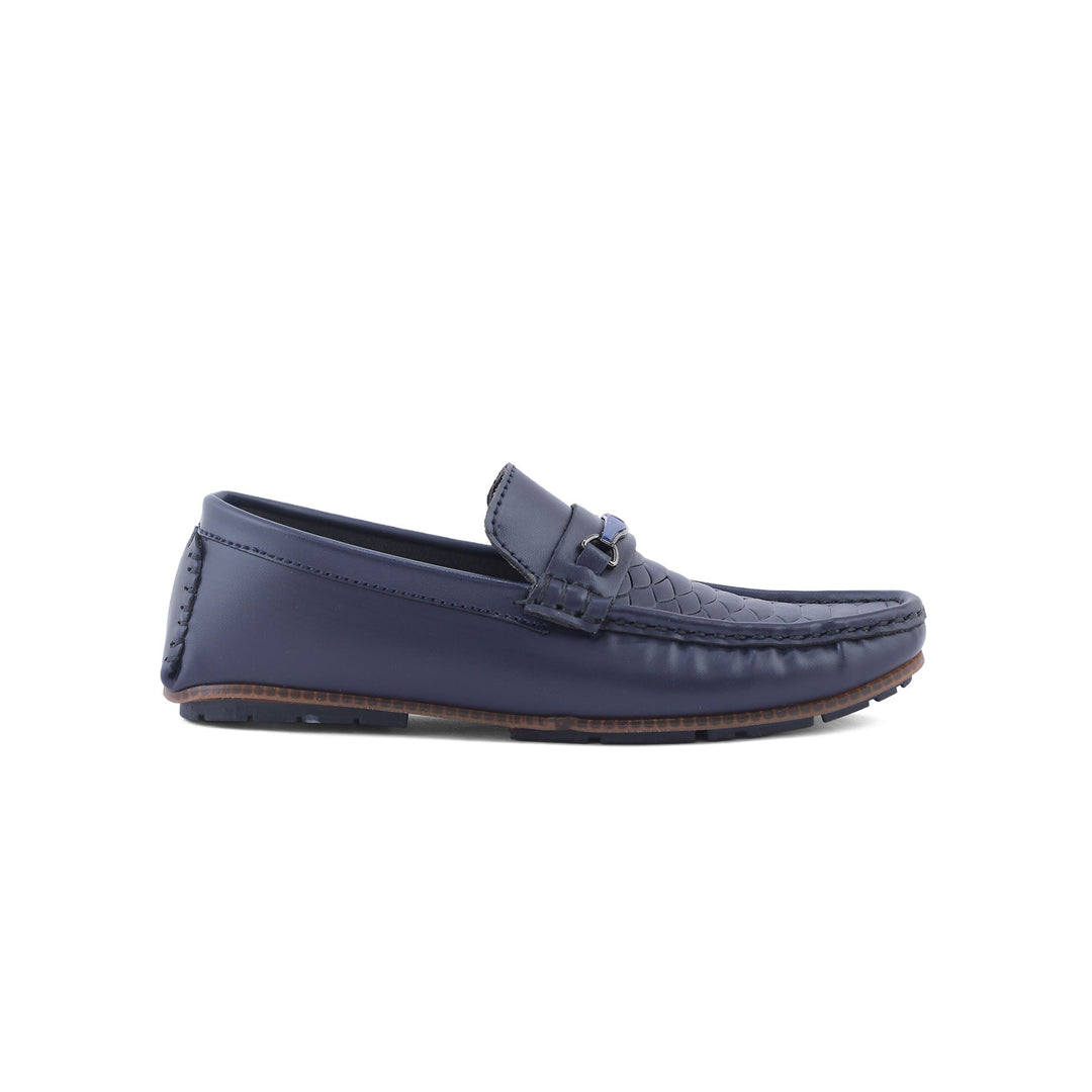 Boys Navy Formal Moccasin KD0837