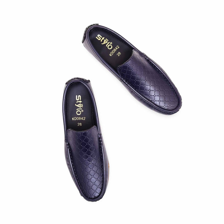 Boys Navy Formal Moccasin KD0842