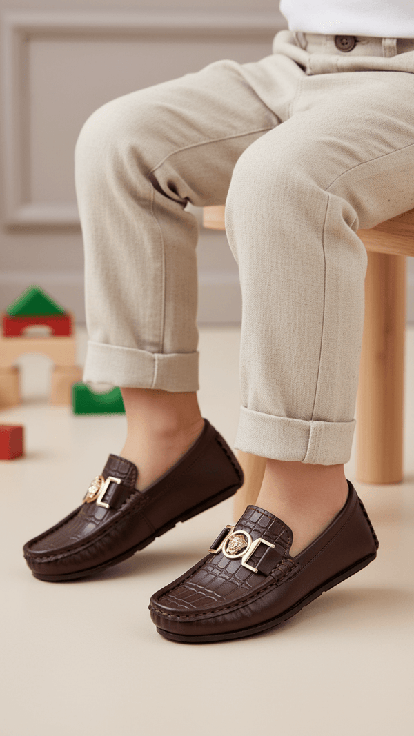 Boys Maroon Formal Shoes KD0856