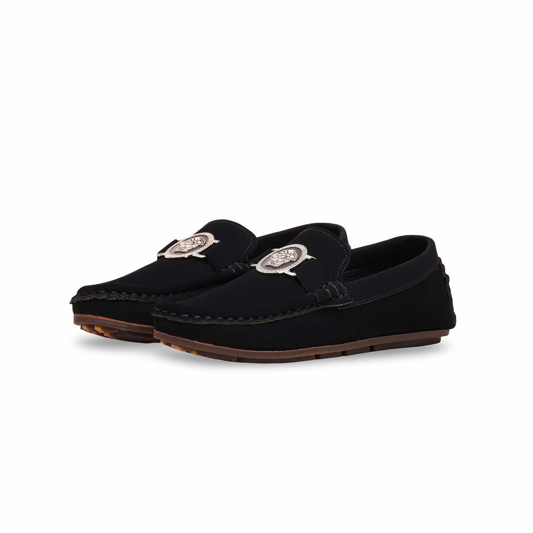 Boys Black Formal Moccasin KD0858