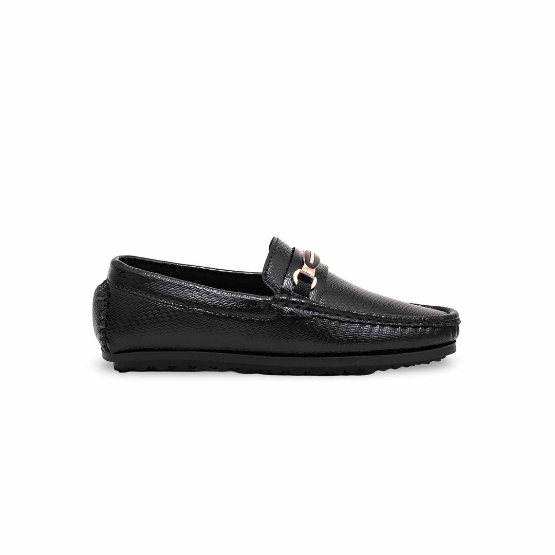 Boys Black Formal Moccasin KD0872