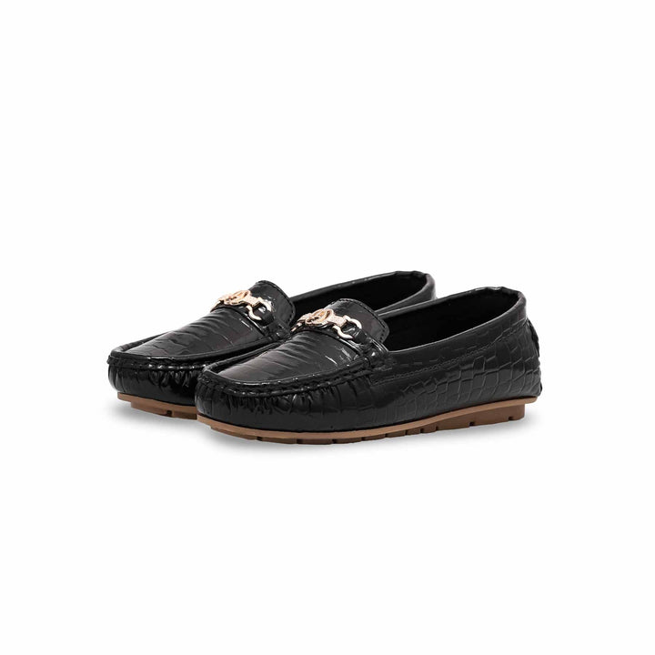 Boys Black Formal Moccasin KD0885