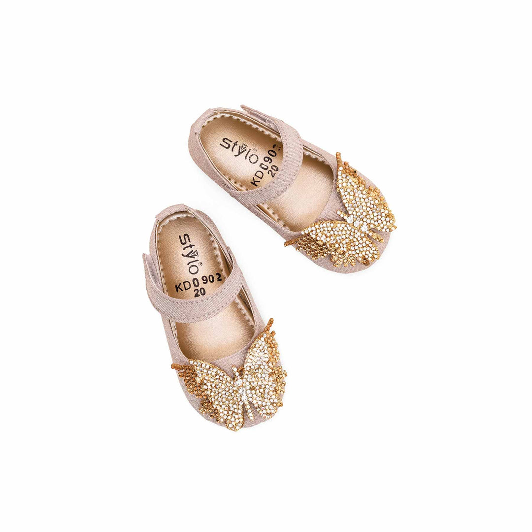 Girls Golden Fancy Pumps KD0902