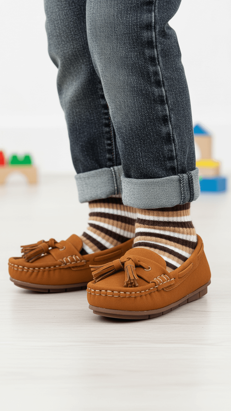 Girls Mustard Formal Moccasin KD0907