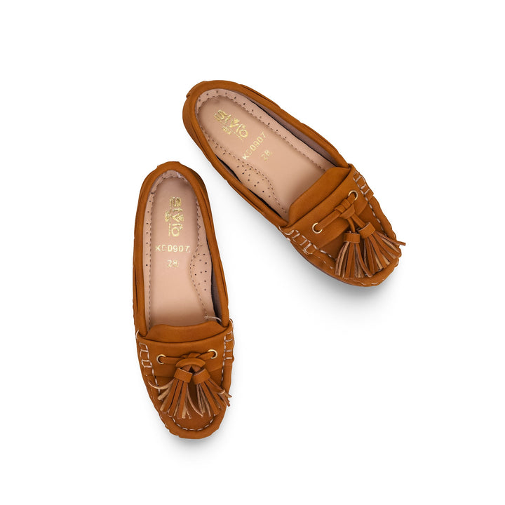 Girls Mustard Formal Moccasin KD0907