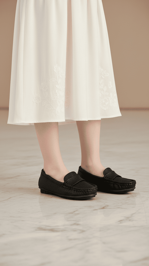 Girls Black Formal Pumps KD0912