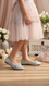 Girls Silver Fancy Pumps KD0915