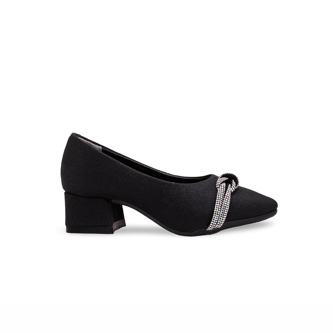 Girls Black Fancy Pumps KD0916