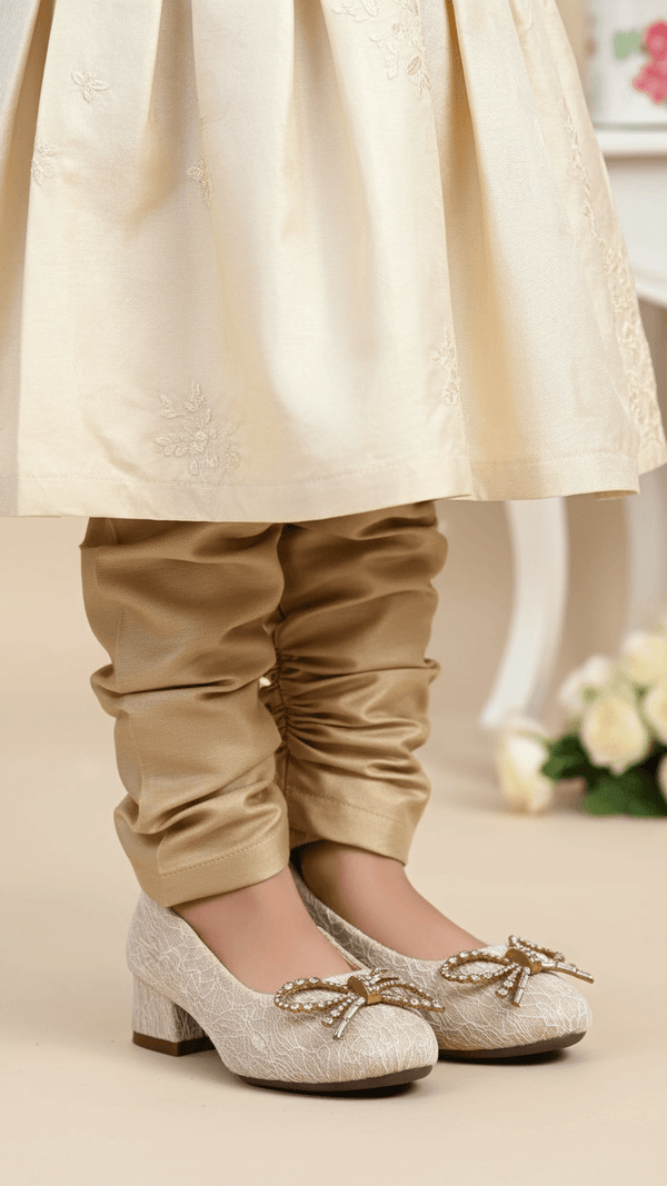 Girls Peach Fancy Pumps KD0917