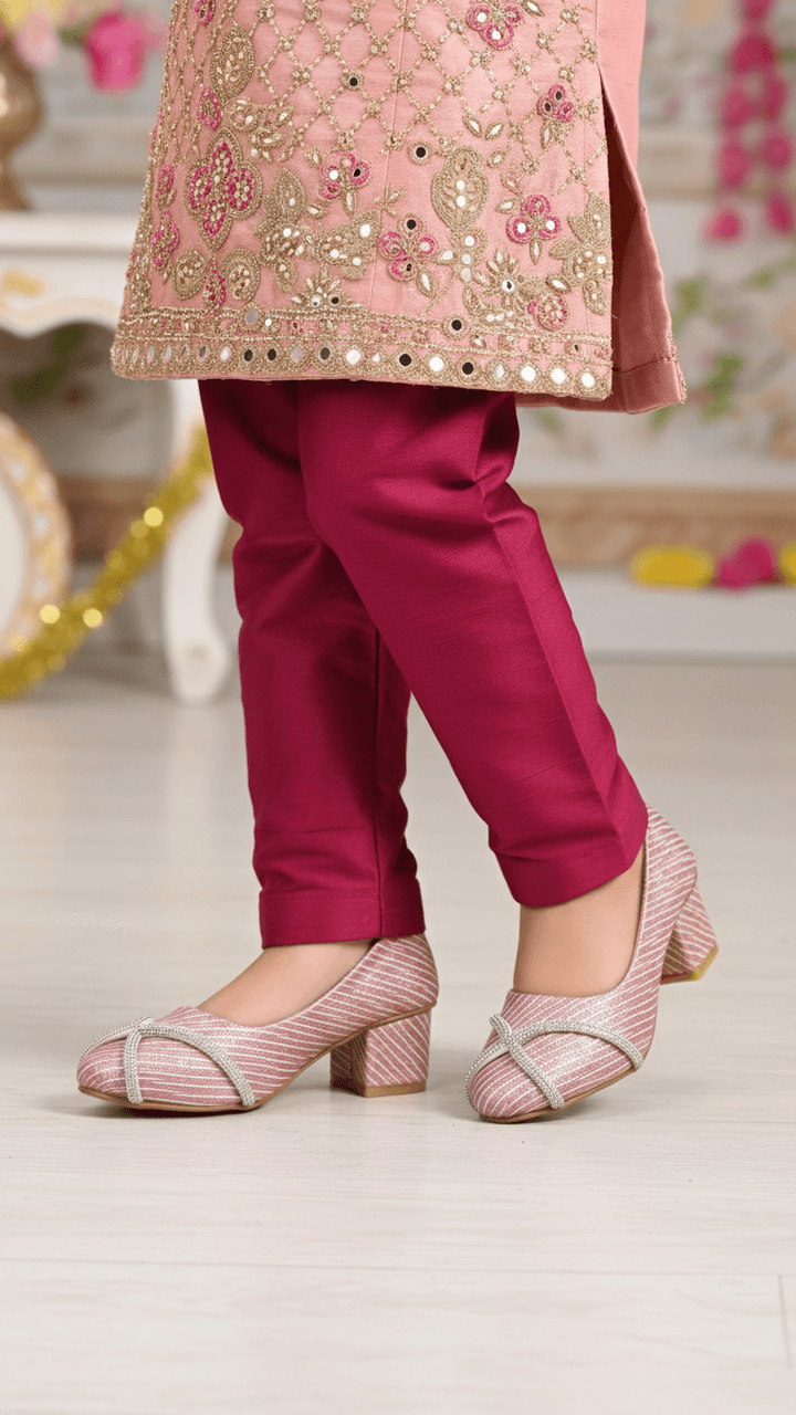 Girls Champagne Fancy Pumps KD0923