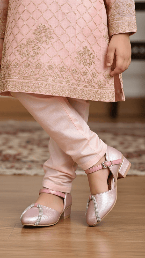 Girls Pink Fancy Pumps KD0951