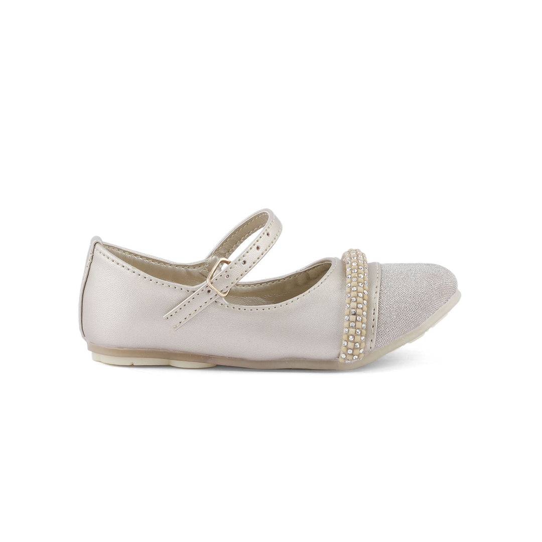 Girls Golden Fancy Pumps KD0953