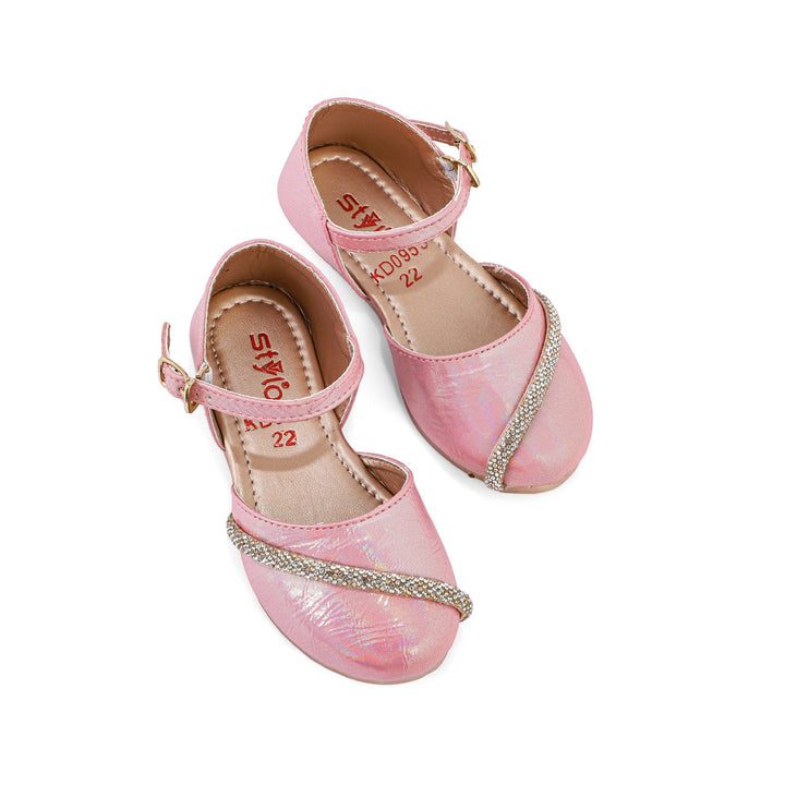 Girls Pink Formal Pumps KD0955