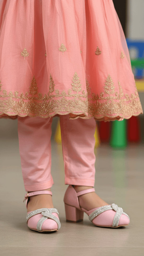 Girls Pink Fancy Pumps KD0971