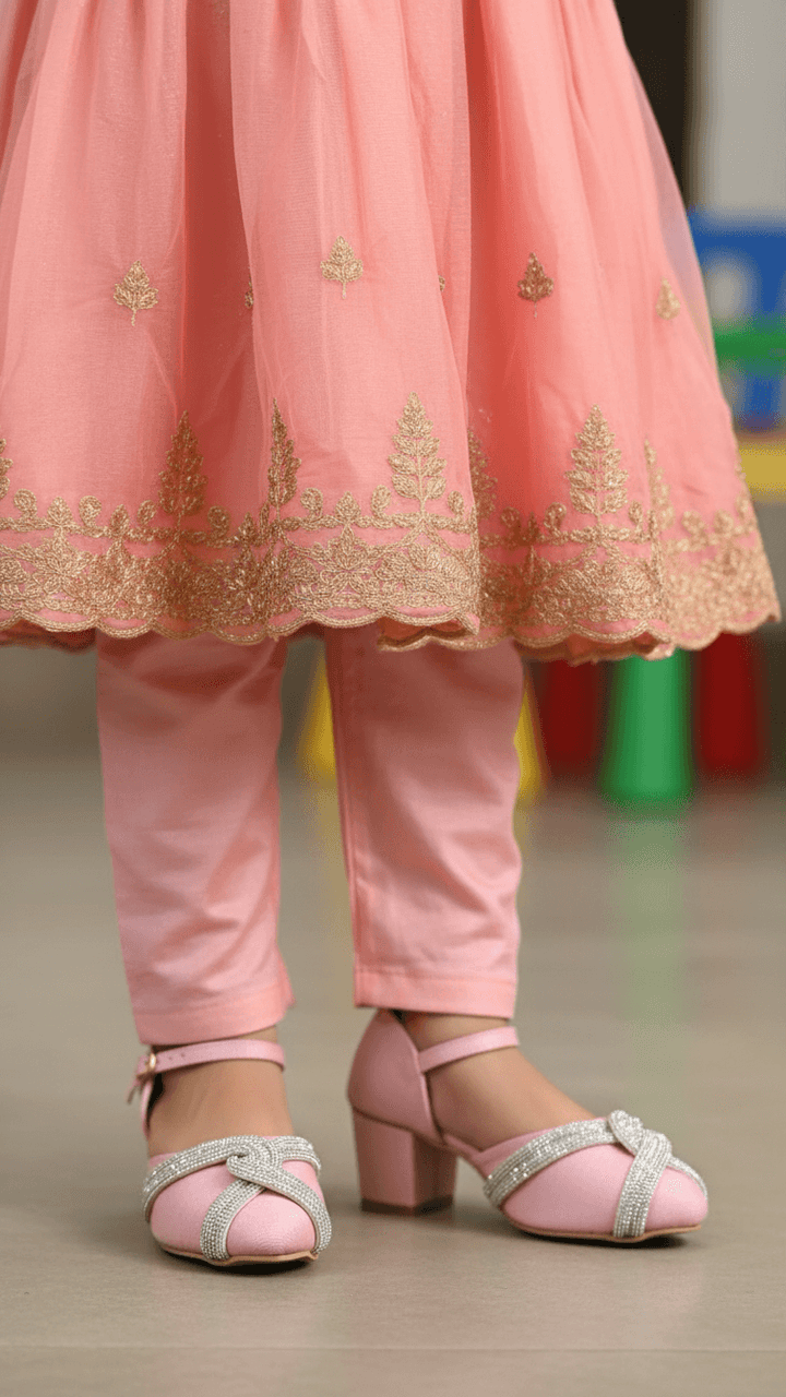 Girls Pink Fancy Pumps KD0971